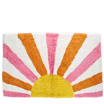 Tufted cotton bath mat - Sunset