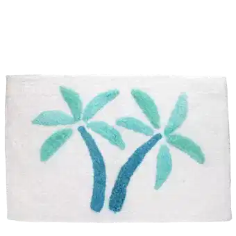 Tufted cotton bath mat - Palm trees