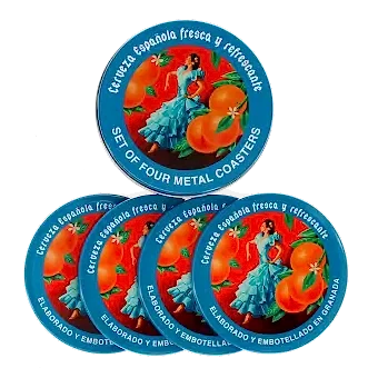 Metal Coasters - Cerveza Española (set Of 4)