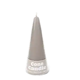 Small cone candle - Light Grey