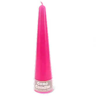 Tall cone candle - Bright Pink