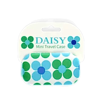 Mini travel case - Blue and green Daisy