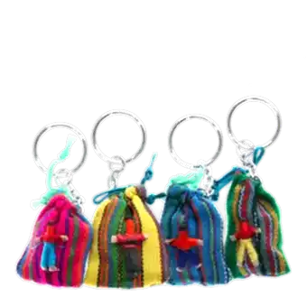 Mini worry dolls with keyring - Assorted