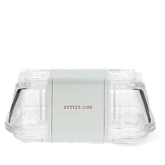 Glass butter dish