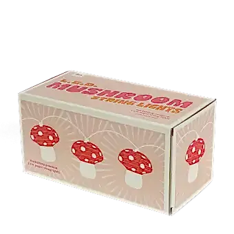 String of 10 LED mushroom lights