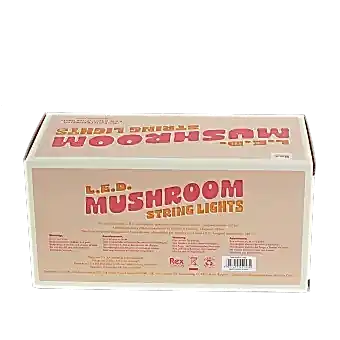 String of 10 LED mushroom lights