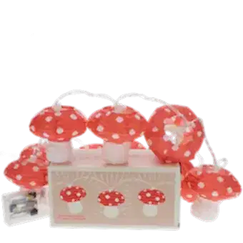 String of LED mushroom lights