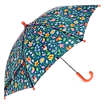 kids fairies in garden push up umbrella
