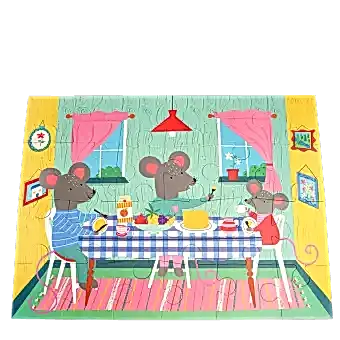 Floor puzzle (24 pieces) - Mouse in a House