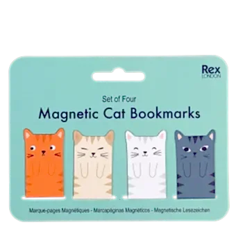 Magnetic bookmarks (set of 4) - cats