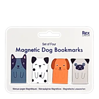Magnetic bookmarks (set of 4) - dogs