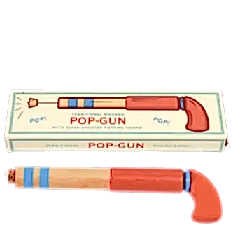 Traditional wooden pop-gun