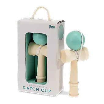 Wooden kendama catch cup and ball