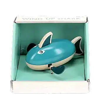 Wooden wind-up bath toy - Shark
