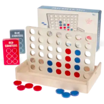 Wooden Four in a Row game set