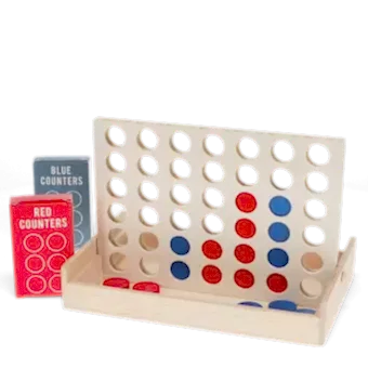 Wooden Four in a Row game set