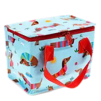 Insulated lunch bag - Sausage Dog (blue)