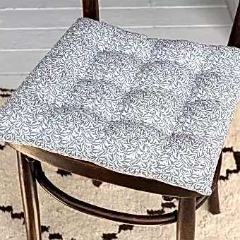 Seat pad cushion (37x37cm) - Grey leaf