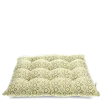 Seat pad cushion (37x37cm) - Green blockprint