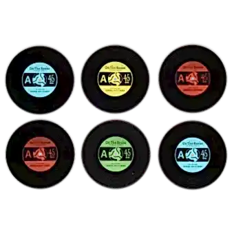 Silicone coasters (set of 6) - Vinyl record