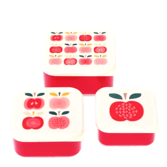 Snack boxes (set of 3) - Vintage Apple