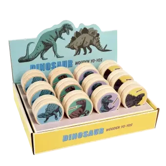 Wooden yoyo - Prehistoric Land dinosaur (assorted - SINGLE)