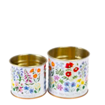 Mini storage tins (set of 2) - Wild Flowers