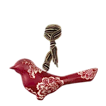 Rustic metal bird hanging decoration (SINGLE)