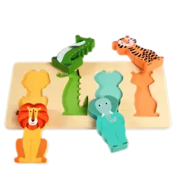 Wooden puzzle - Colourful Creatures