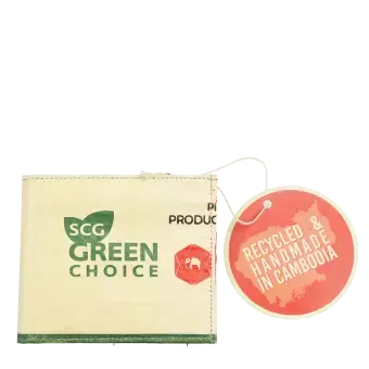 Recycled cement bag bifold wallet