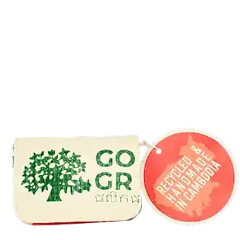 Recycled cement bag coin purse