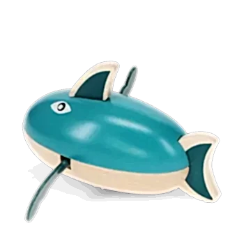 Wooden wind-up bath toy - Shark