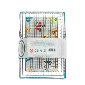 Wooden shopping playset with basket