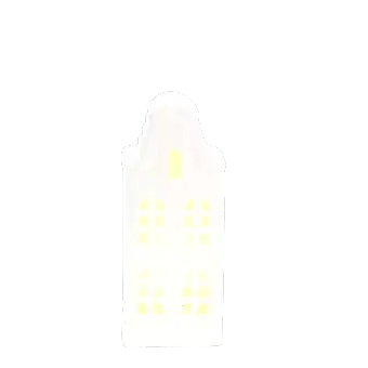 Matt ceramic LED light decoration - Medium house