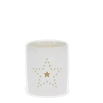 Glossy ceramic tealight holder - Star