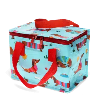 Insulated lunch bag - Sausage Dog (blue)