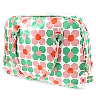 Weekend bag - Pink and green Daisy
