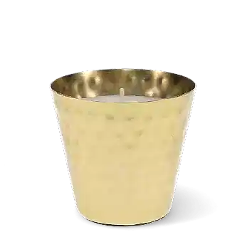 scented candle - Gold tone hammered metal