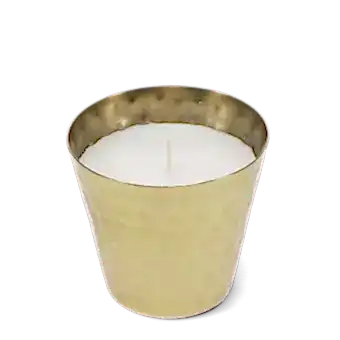 Scented candle - Gold tone hammered metal