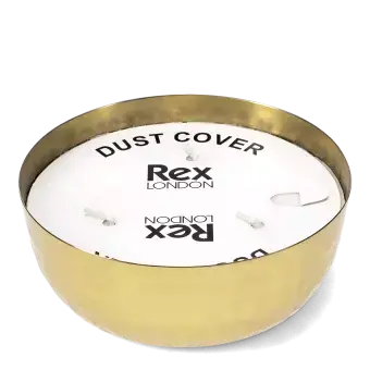 3-wick scented candle bowl - Gold tone hammered metal