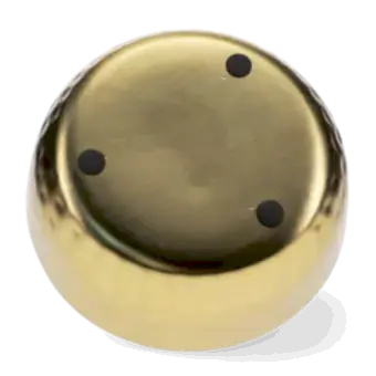 3-wick scented candle bowl - Gold tone hammered metal