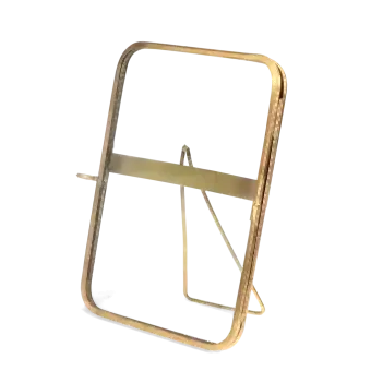 Rounded standing brass frame 13x18cm