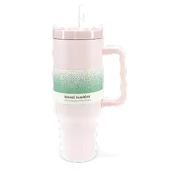 Travel tumbler with handle (1.2Ltr) - Light pink