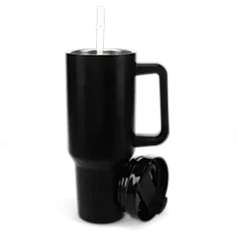 Travel tumbler with handle (1.2Ltr) - Black