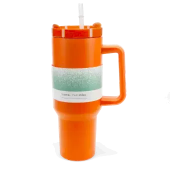 Travel tumbler with handle (1.2Ltr) - Orange