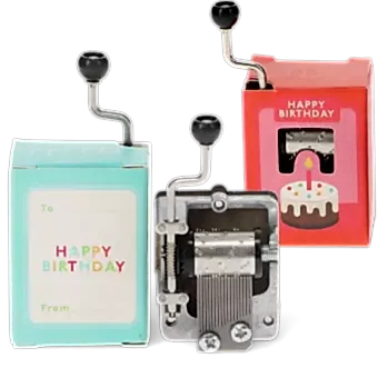 Hand-crank music box - Happy Birthday