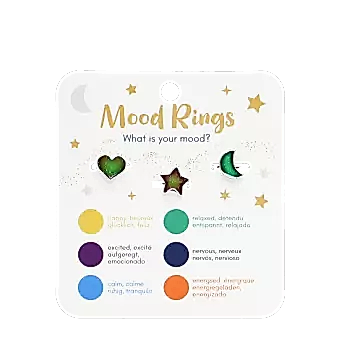 Mood rings (set of 3) - Heart, star & moon