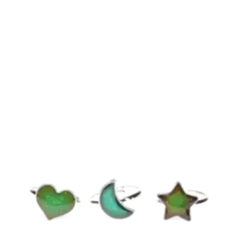 Mood rings (set of 3) - Heart, star & moon