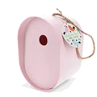 Oval bamboo fibre birdhouse - Pink