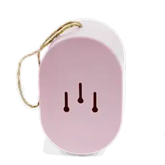 Oval bamboo fibre birdhouse - Pink